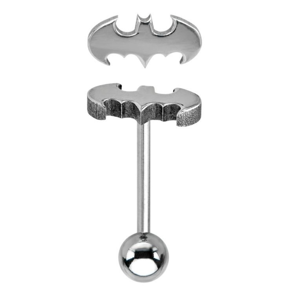 Body Vibe Batman Logo Tongue Ring